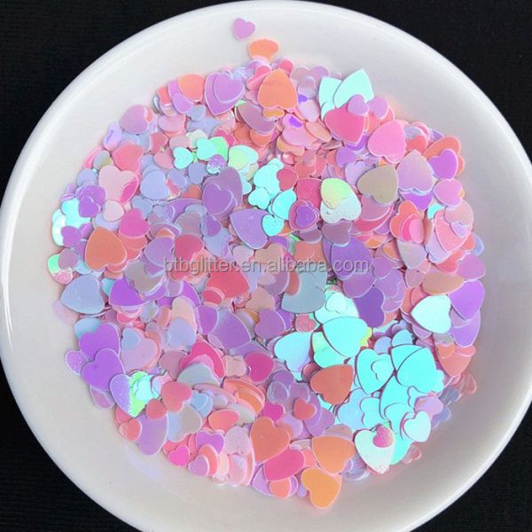 Non-Toxic 1MM 3MM 4MM Heart Mixed Heart Shapes Sequins for Wedding Party Home Decoration in Customized Colors from Stock