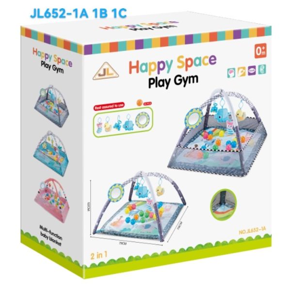 4-in-1 Baby Play Gym, Activity Gym Ball Pit with Sensory Toys for Newborn Infant Toddler to Develop Motor&Cognition