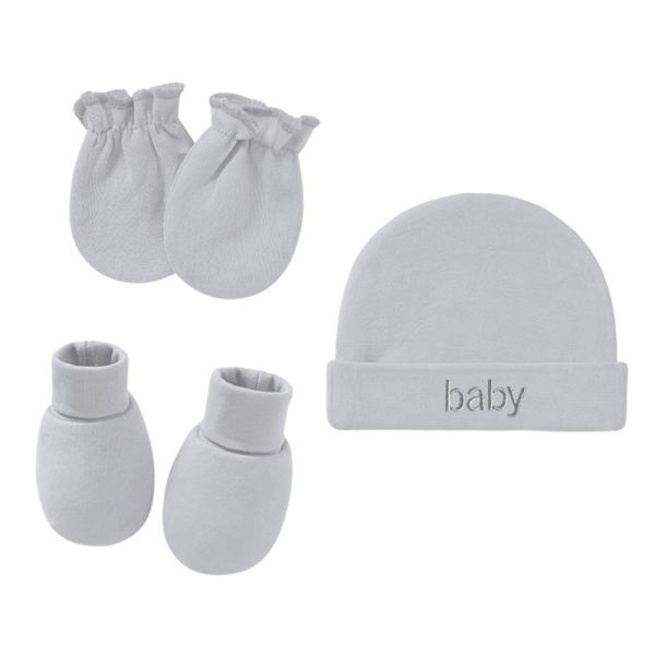 Newborn Baby Hat Mittens Socks 3 pcs Sets Girl Boy Gift Baby Mittens And Socks
