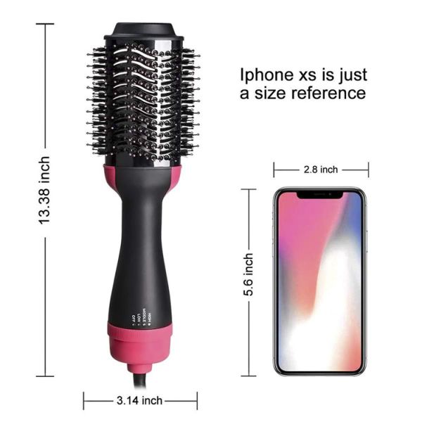 1000W Hot Air Dryer Ionic Hair Brush For Hair Straightening