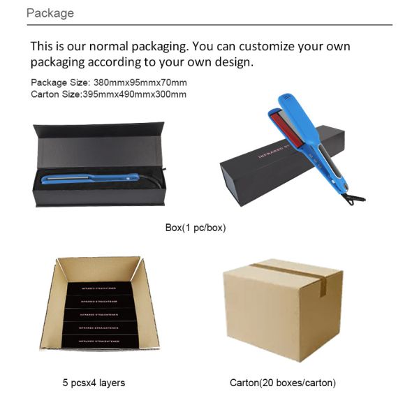 Ultrasonic Infrared Cold Flat Iron 48.8x110mm 360 Degree Free Swivel