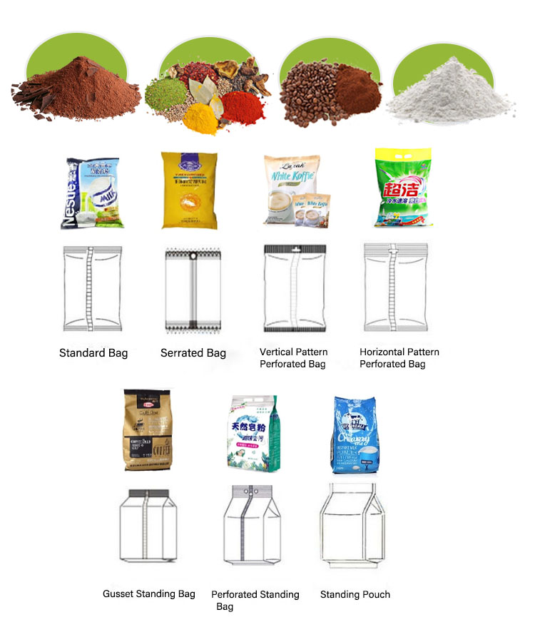 Flour LT 350K Powder Bag Filling Machine VFFS Soap Automatic Packing Machine