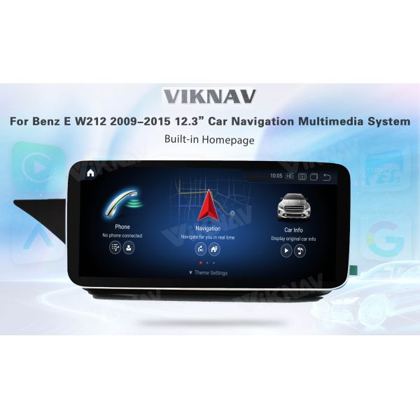 Viknav 12.3 Inch Android Car radio With Screen For Mercedes Benz E Class W212 2009-2015 GPS 2Din Player(NTG5.0)