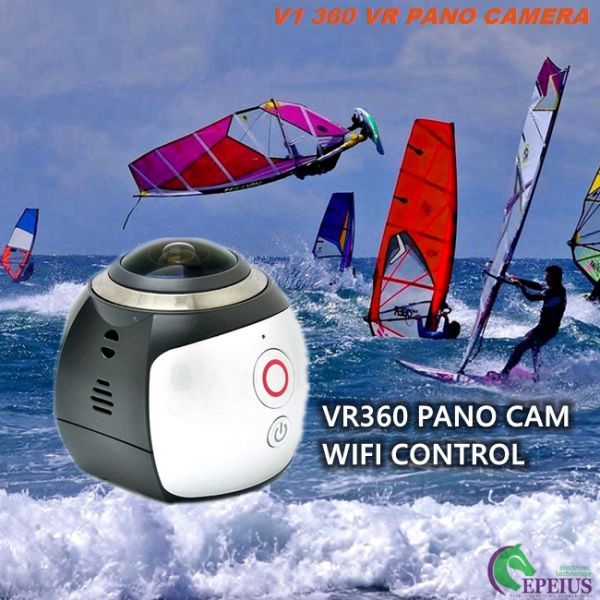 0.96 '' Oled Screen 3D VR 360 Camera V1 Outdoors Wifi 4k 16MP For Underwater 30 Meters