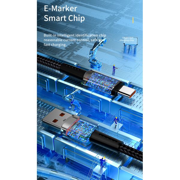 Essager Super Charger USB A To C Data Cable USB2.0 6A PD 66W