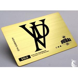 Buy cheap Gold Plated Printable Metal Business Cards With Brush Effect Different from wholesalers