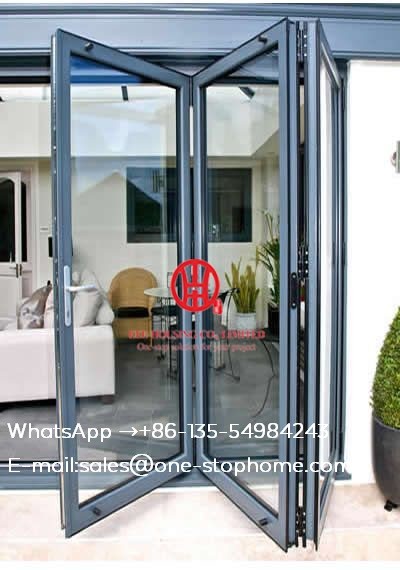 Australian standard sinsulated aluminium folding door/retractable fold doors/bi fold door/exterior bifold door