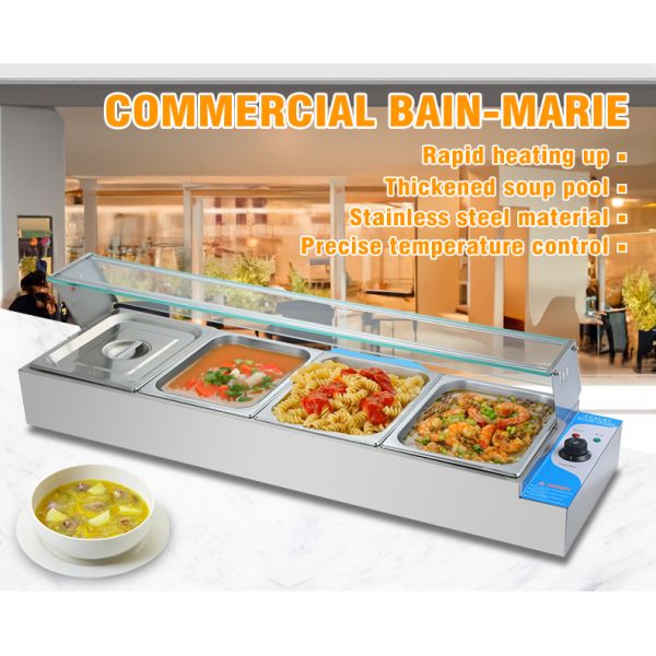 220V Stainless Steel Customized Portable Bain Marie for Commercial Catering Equipment