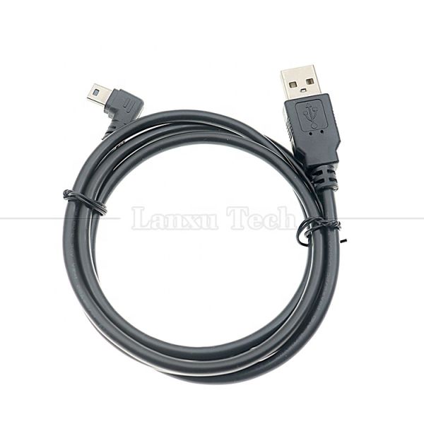 1m 2m 3m 5m 90 Degree L Shape Right Left Angle USB 2.0 A Male to Mini B 5 Pin USB Data Charging Cable for MP3 Camera