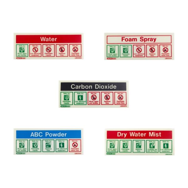 Waterproof Photoluminescent Fire Fighting Equipment Symbols Fire Extinguisher Co2 Sign