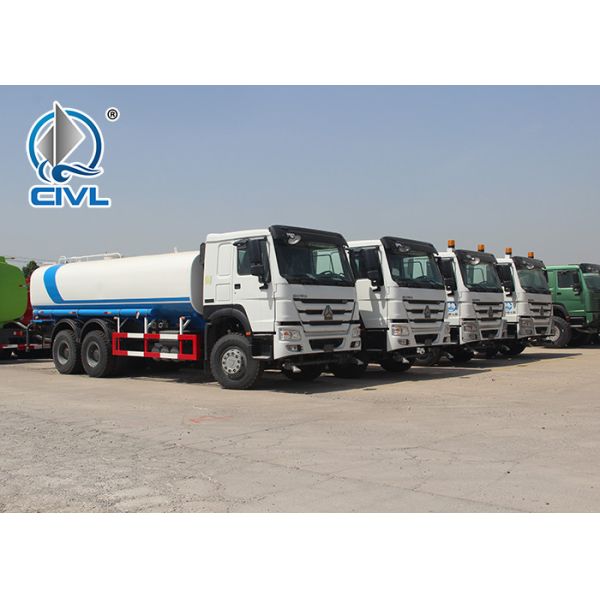HOWO7 Sinotruk Water Carrying Liquid Tanker Truck LHD 6X4 15 - 25CBM 290hp Water Tank Truck