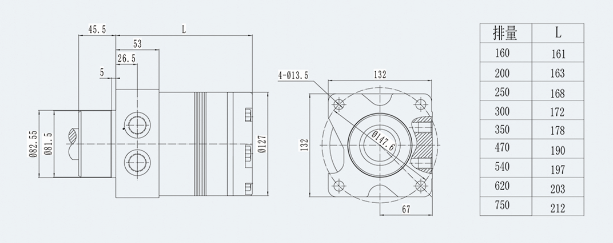 BME Series AC DC Motor Hydraulic Orbital Motor High Torque At Low Speeds