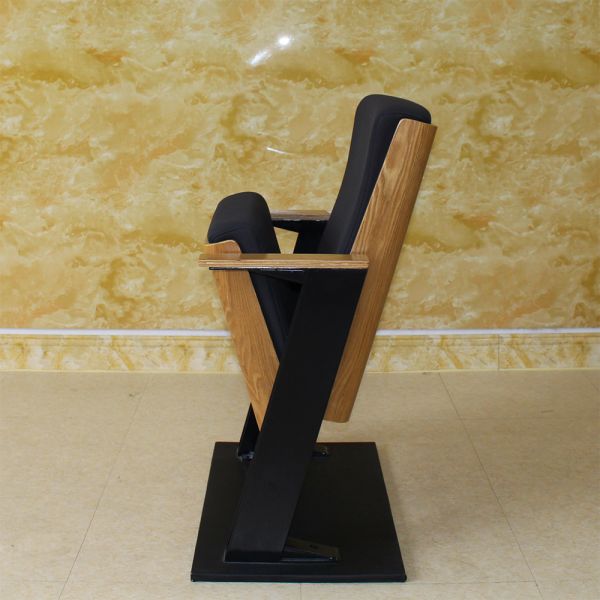 ISO9001 Black Movie Theater Folding Cinema Seats Chairs Hypoallergenic Removable