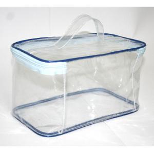 Clear Transparent Makeup Bag , Waterproof Cosmetic Travel Bag With Handle