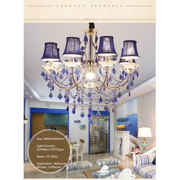 Wrought iron candle chandelier (WH-MC-04)