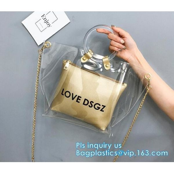 Purses PVC Vinyl Plastic Purse Bag Handbag Ladies, Summer pvc tote bag lady transparent PVC handbags, Shoulder Handbag H
