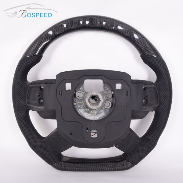Alcantara LED Landrover Defender Steering Wheel Smooth Leather 350mm
