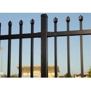 China Flat Top Garrison Security Fencing panels, steel tubular fencing panels 2.1mx2.4m on sale