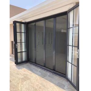 Cheap Anodized Aluminum Fire Attenuation Glass Entry Doors Swing Open wholesale