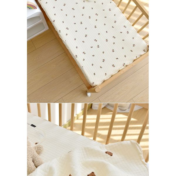 Soft and Breathable Baby Blanket Quilt Made of 100% Cotton Fiber for Newborn Swaddle