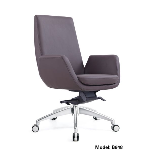 Tilt Sterling Executive Leather Office Chair Aluminium Frame