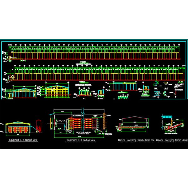 Galvanized Steel Structure Farm Windproof Steel Frame Chicken Coop