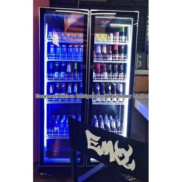 Bar LED Vertical Refrigerator Glass Door Display Cooler