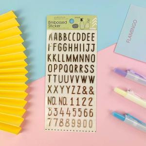 Cheap 3D Relief Vinyl Letter Stickers Drop Plastic PVC Waterproof Sticker wholesale