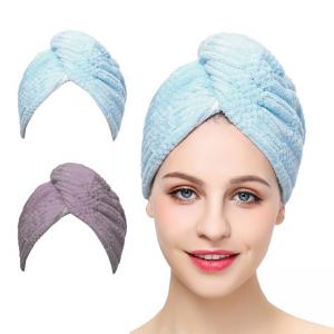 Cheap Hair Drying 25x65cm Microfiber Turban Towel Super Water Absorbent wholesale