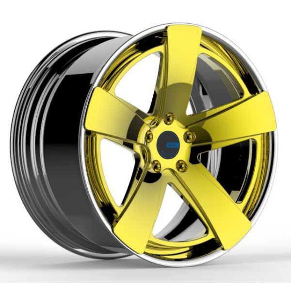 Gold Polish Center 2 Piece Forged Wheel For Audi BMW Benz