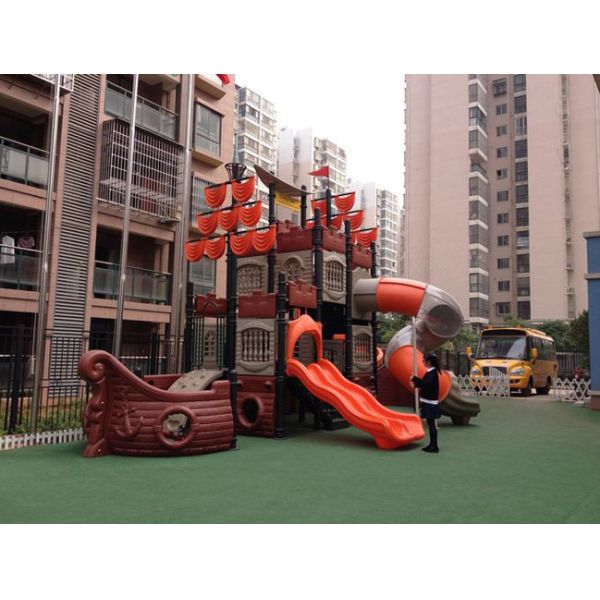 Pirate Ship Style Children'S Backyard Playground Equipment For Clearing 27CBM Volume