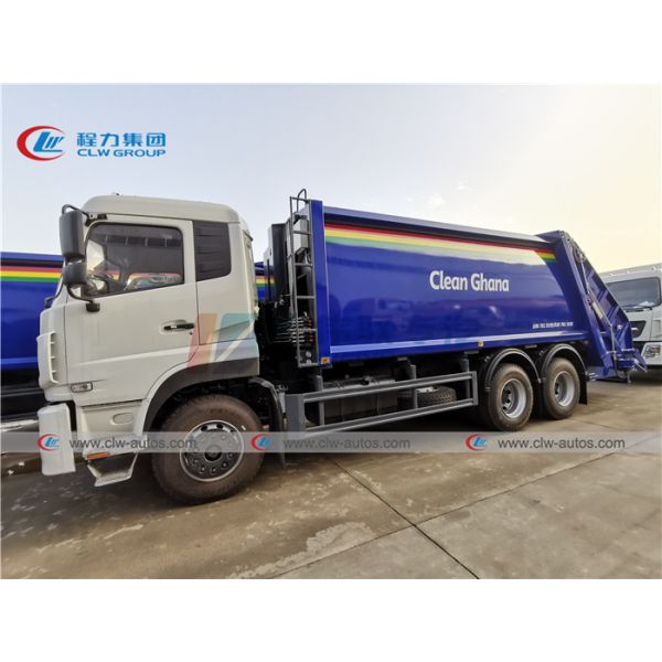 LHD Dongfeng 6X4 20CBM Rear Loader Garbage Compactor Truck
