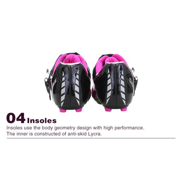 Breathable Ladies Road Cycling Shoes Bright Color Printed Low Wind Resistance
