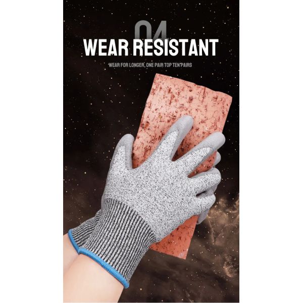 Wear Resistant Road Safety Products Polyester Nitrile Coated Glove