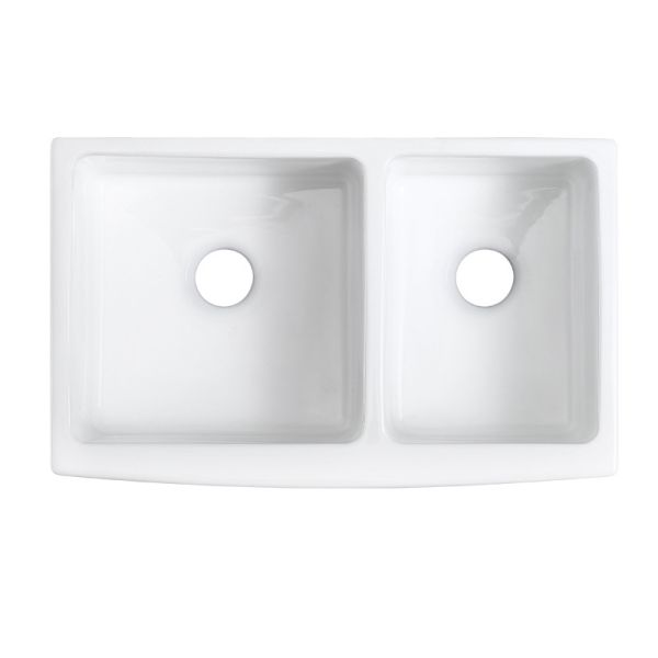 Ceramic Rectangular Double Bowl Farmhouse Sink 33 Inch Farmhouse Sink