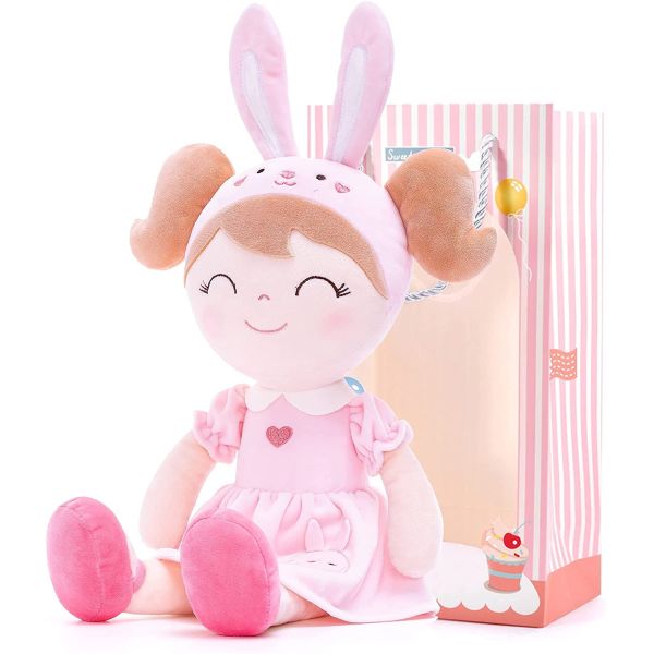 Lovely Girl Dressing Anime Plush Toys PP Cotton Filler 25cm For Gifts