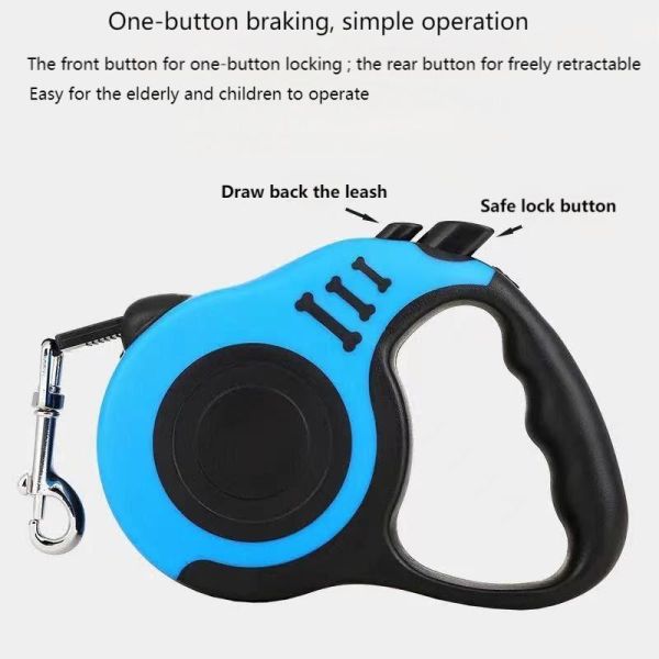 Nylon Retractable Dog Leash 3M Length Automatic Pet Leash Pet Accessories