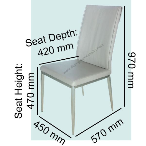 Polyurethane PU Upholstered Stainless Dining Chair Livingroom Chair Leisure Chair
