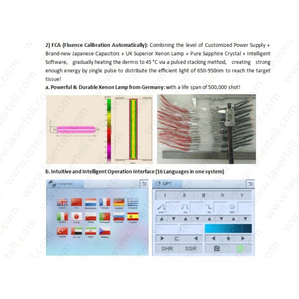 Vertical 3 Handles E light Beauty Machine for Clinic Acne Clearance Wrinkle Removal