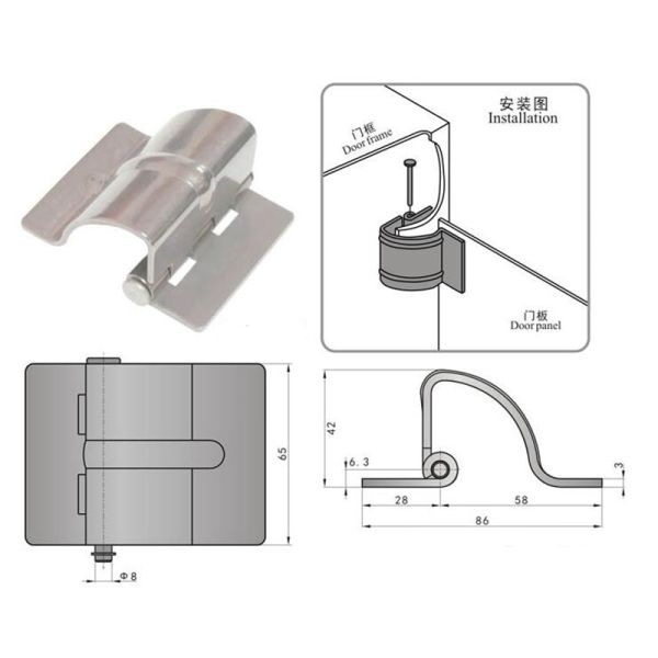 Concealed Heavy Duty Torque Hinge 69.3mmx45mmx24.5mm